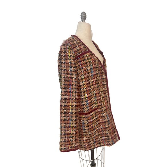 Anthropologie Multicolor Tweed Coat - Picture 4 of 8